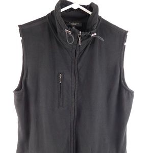 Talbots XL Black Full Zip Vest NWOT